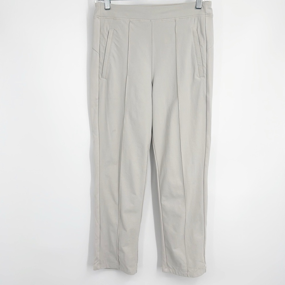 Athleta Headlands Hybrid Pant Womens 6 Birch Grey high Rise Ankle Crop Stretch - Picture 14 of 15